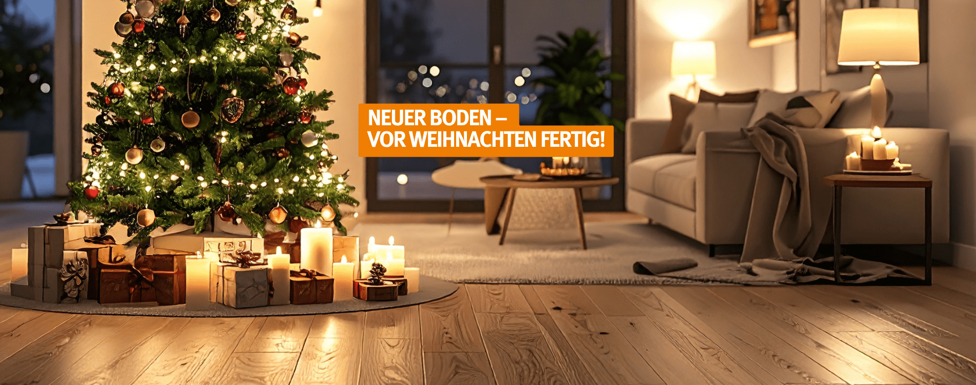 Aufmasstermin sichern und Boden vor Weihnachten verlegt bekommen